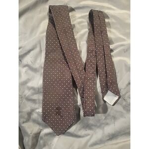 belgravia by countess mara brown and‎ blue geometric pattern vintage tie logo